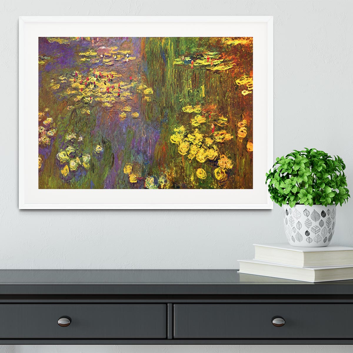 Nympheas water plantes Framed Print - Canvas Art Rocks - 5