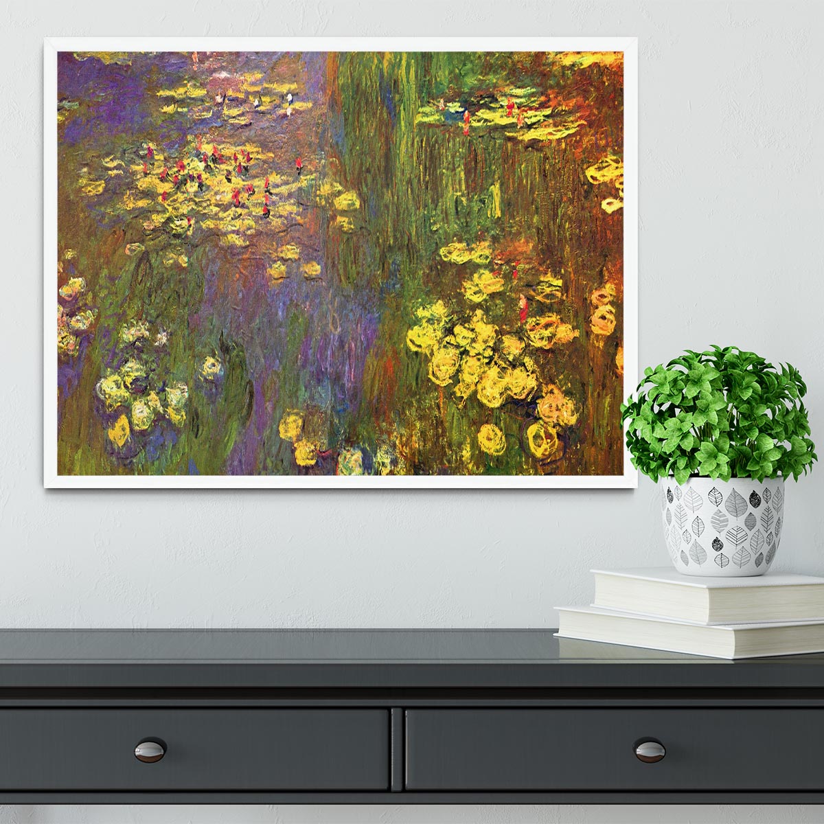 Nympheas water plantes Framed Print - Canvas Art Rocks -6