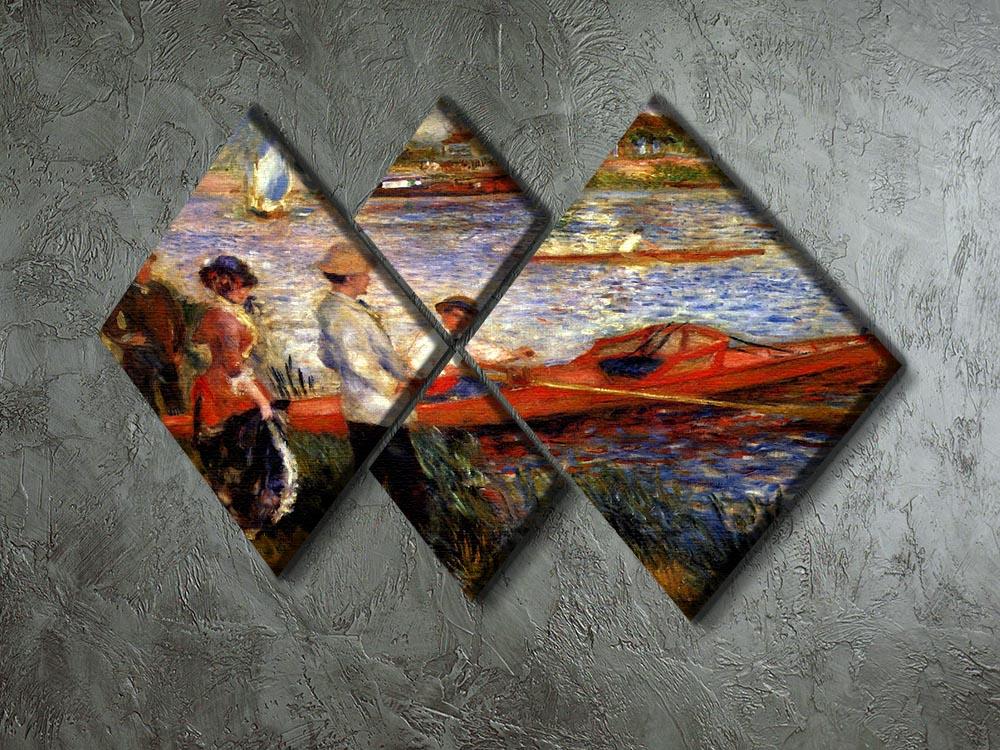 Oarsman of Chatou by Renoir 4 Square Multi Panel Canvas - Canvas Art Rocks - 2