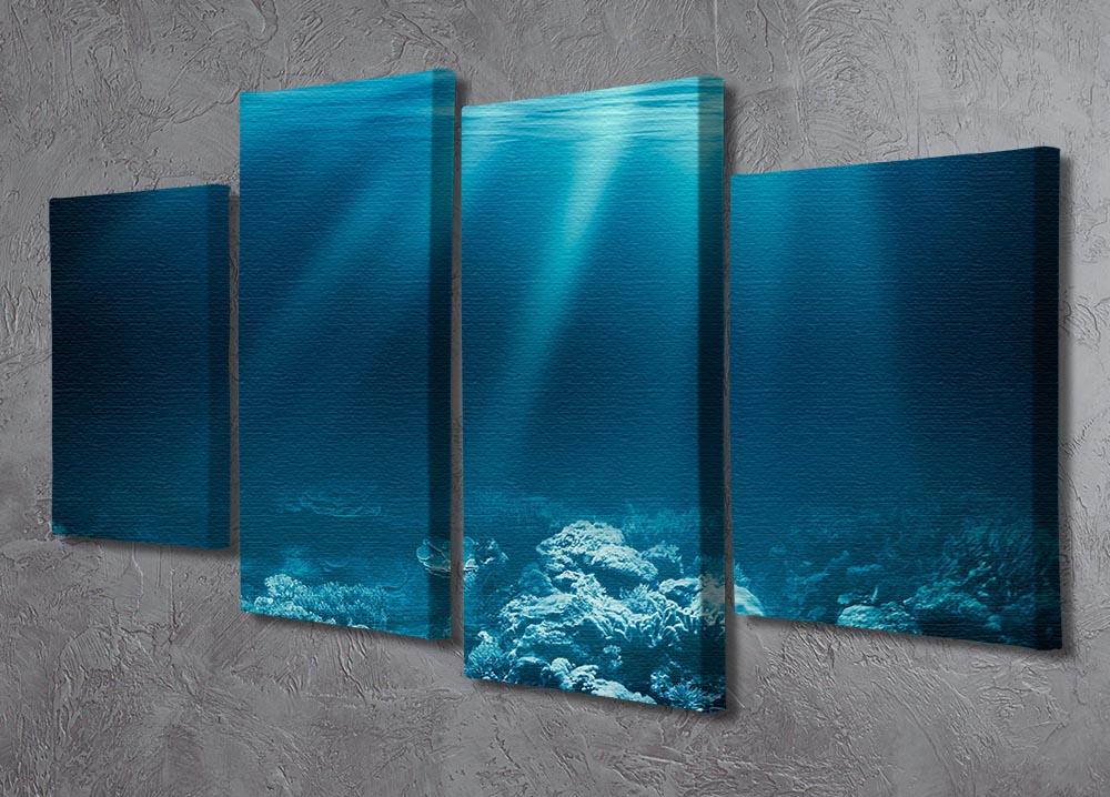 Ocean underwater with coral reef 4 Split Panel Canvas  - Canvas Art Rocks - 2
