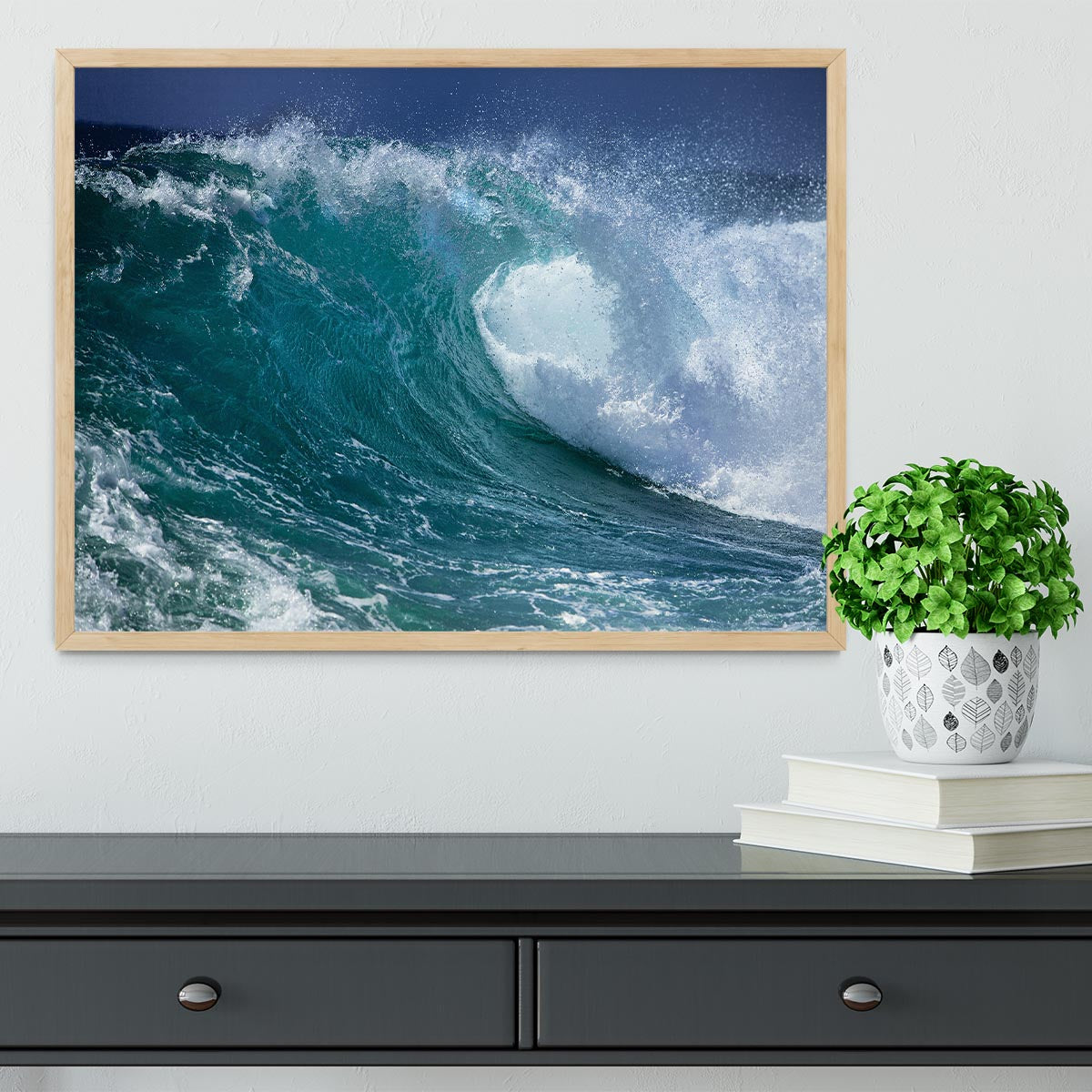 Ocean wave Framed Print - Canvas Art Rocks - 4