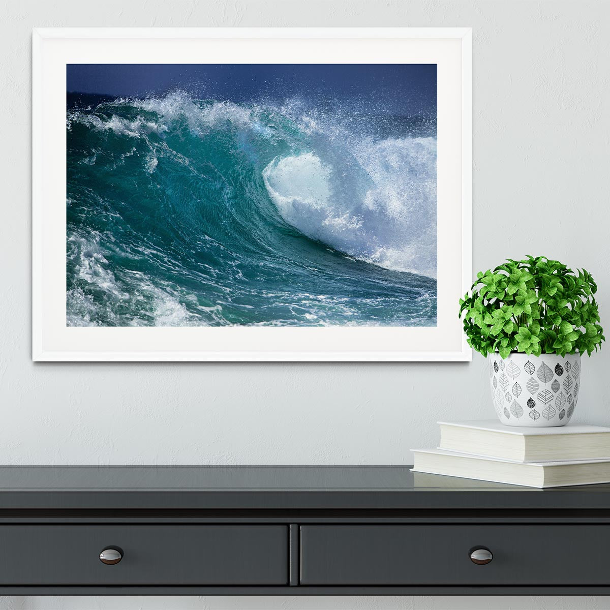 Ocean wave Framed Print - Canvas Art Rocks - 5