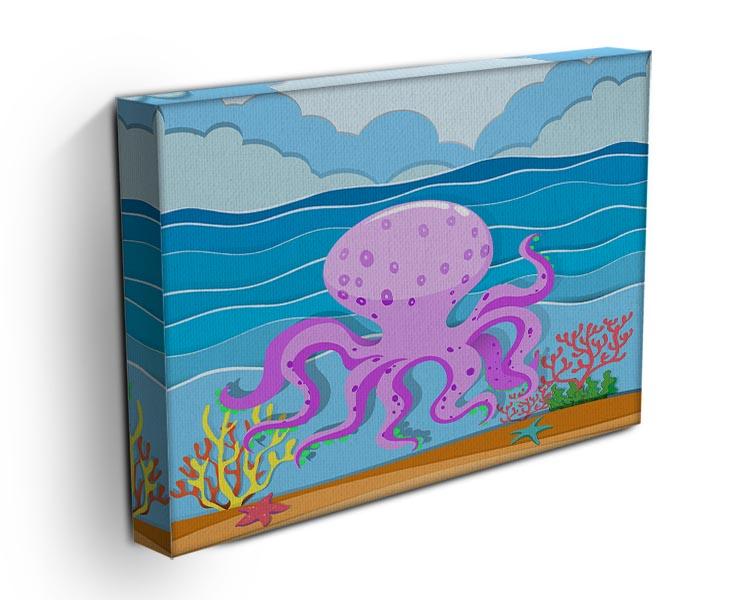 Octopus in the ocean Canvas Print or Poster - Canvas Art Rocks - 3