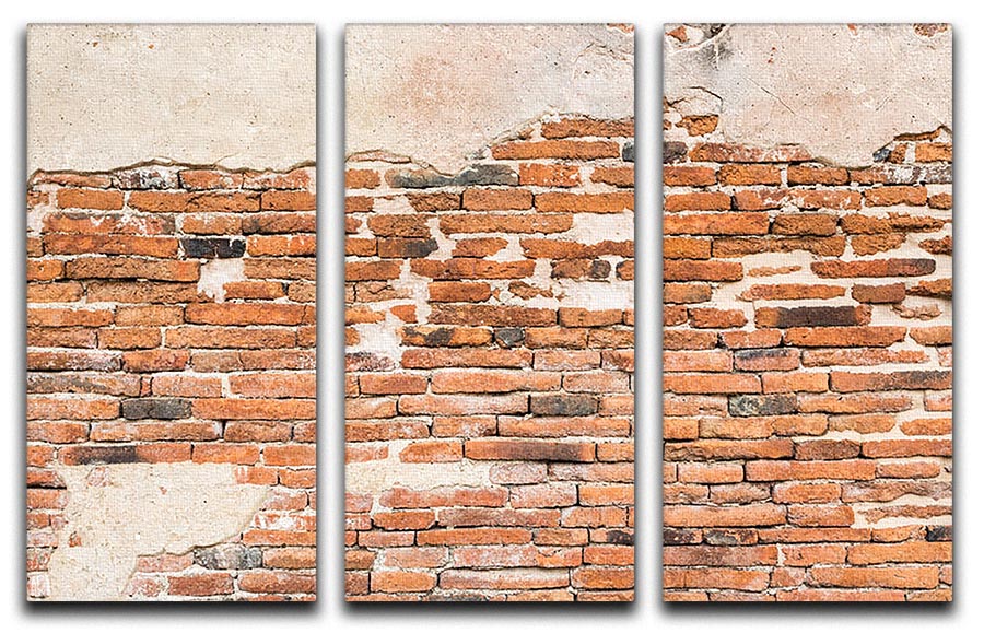 Old brick wall texture 3 Split Panel Canvas Print - Canvas Art Rocks - 1