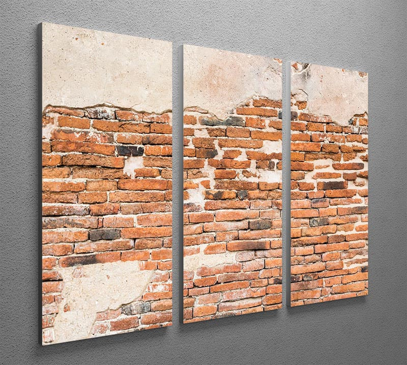 Old brick wall texture 3 Split Panel Canvas Print - Canvas Art Rocks - 2