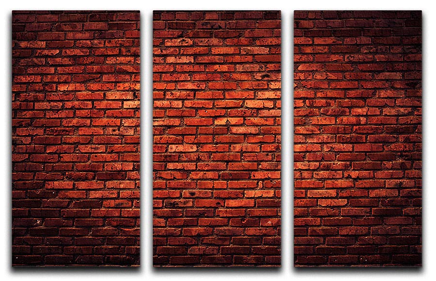 Old grunge brick 3 Split Panel Canvas Print - Canvas Art Rocks - 1