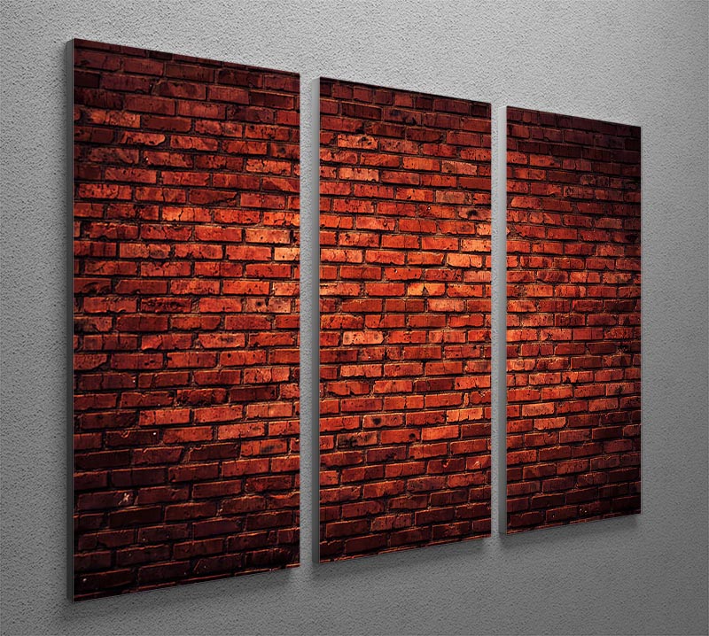 Old grunge brick 3 Split Panel Canvas Print - Canvas Art Rocks - 2