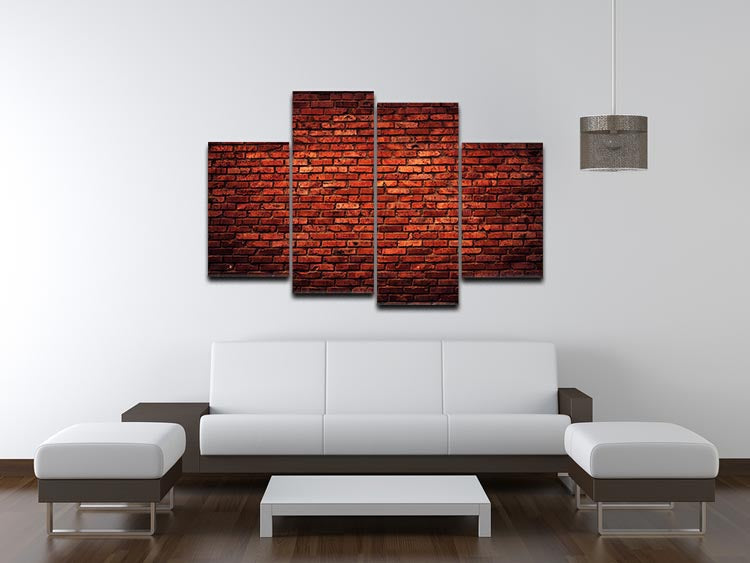 Old grunge brick 4 Split Panel Canvas - Canvas Art Rocks - 3