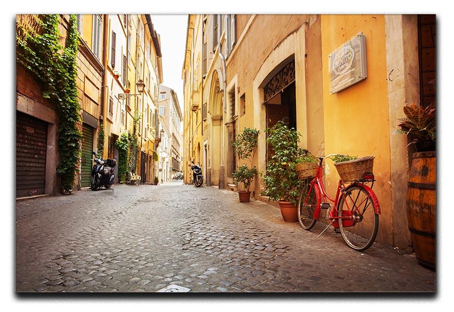 Old streets in Trastevere Canvas Print or Poster  - Canvas Art Rocks - 1