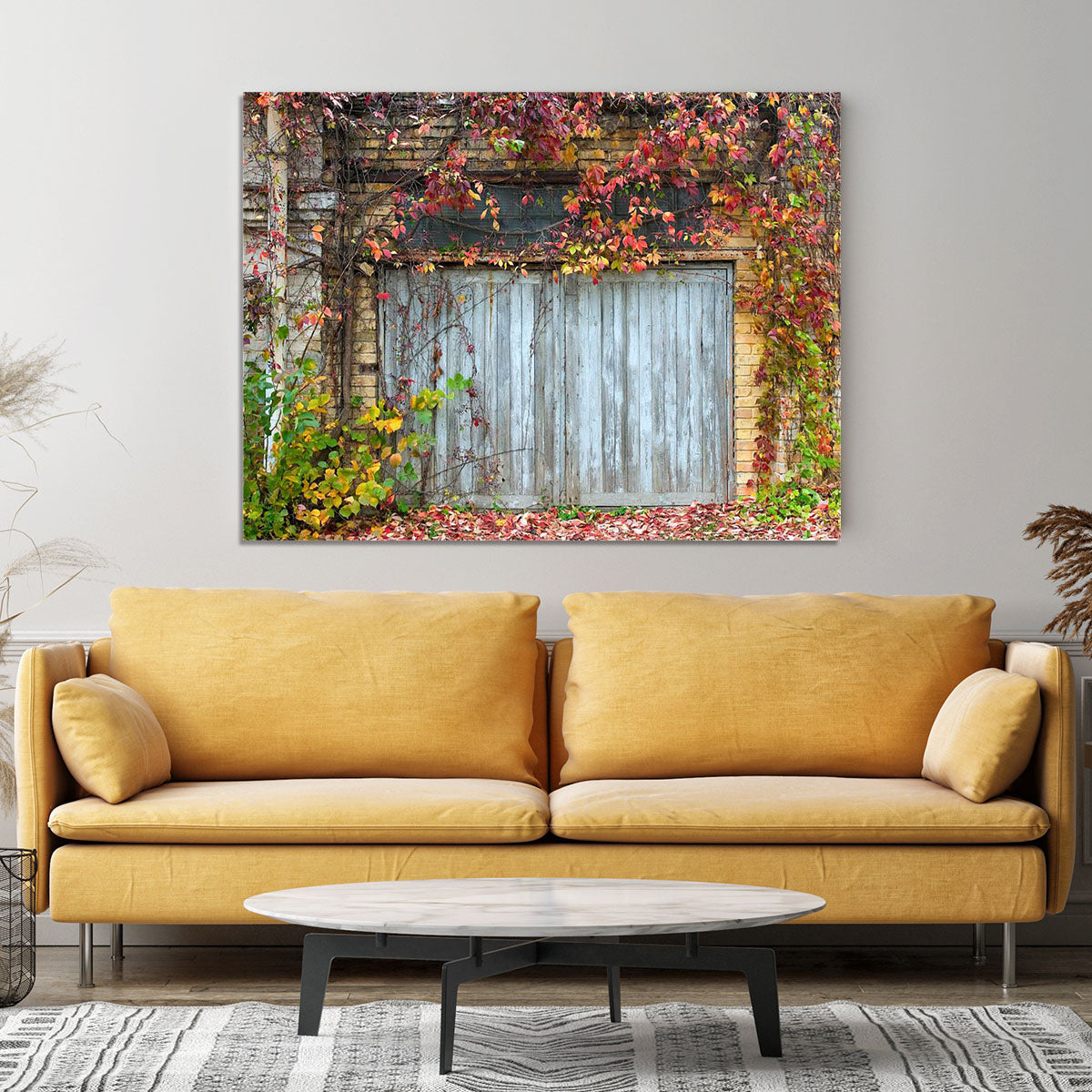 Old wooden door with a brick Canvas Print or Poster - Canvas Art Rocks - 4
