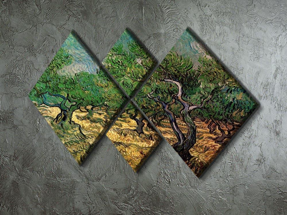 Olive Grove 2 by Van Gogh 4 Square Multi Panel Canvas - Canvas Art Rocks - 2