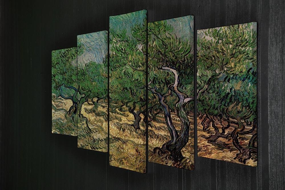 Olive Grove 2 by Van Gogh 5 Split Panel Canvas - Canvas Art Rocks - 2