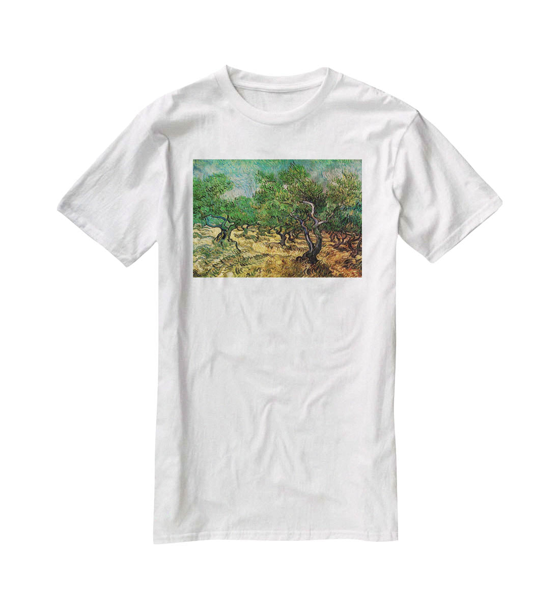 Olive Grove 2 by Van Gogh T-Shirt - Canvas Art Rocks - 5