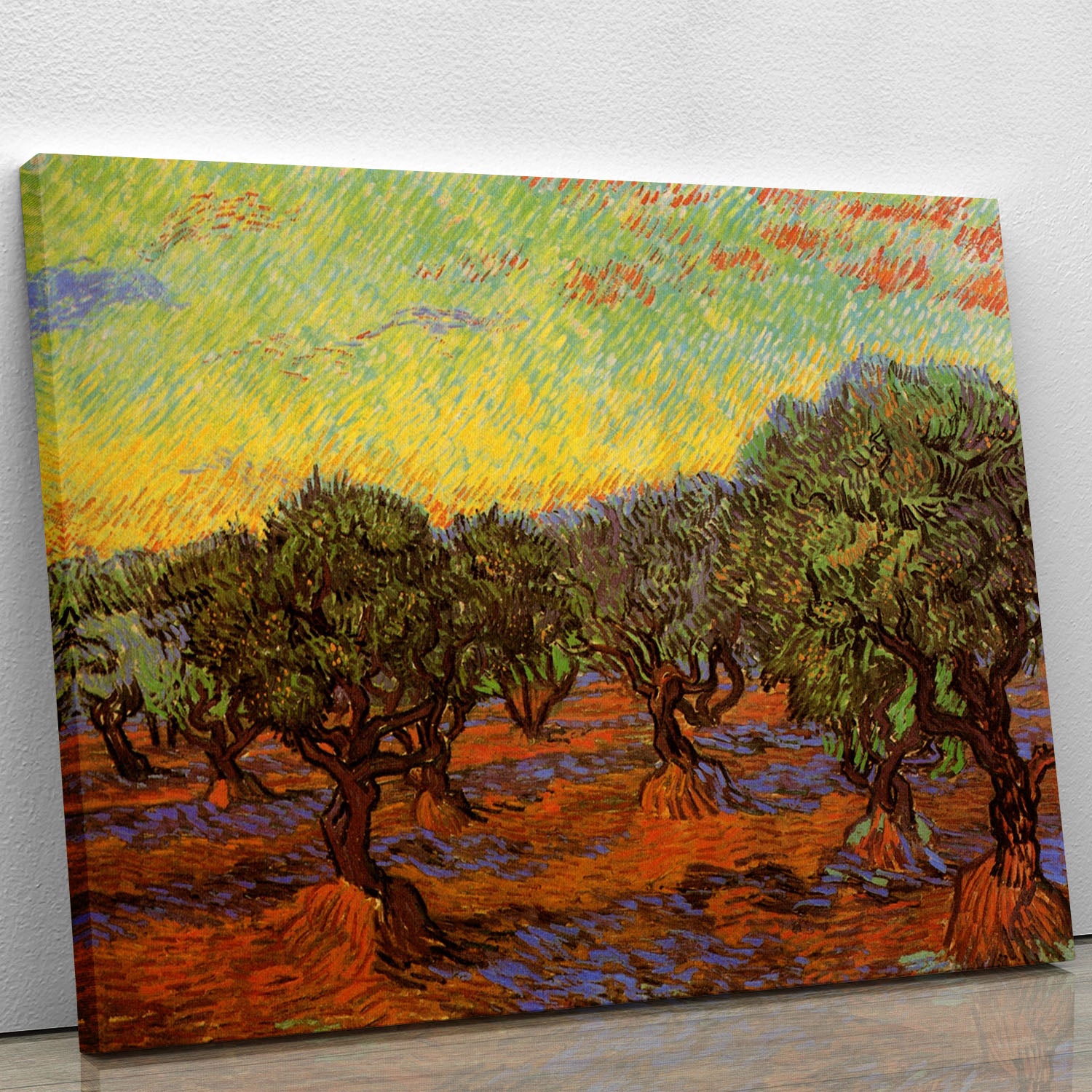 Olive Grove Orange Sky by Van Gogh Canvas Print or Poster - Canvas Art Rocks - 1