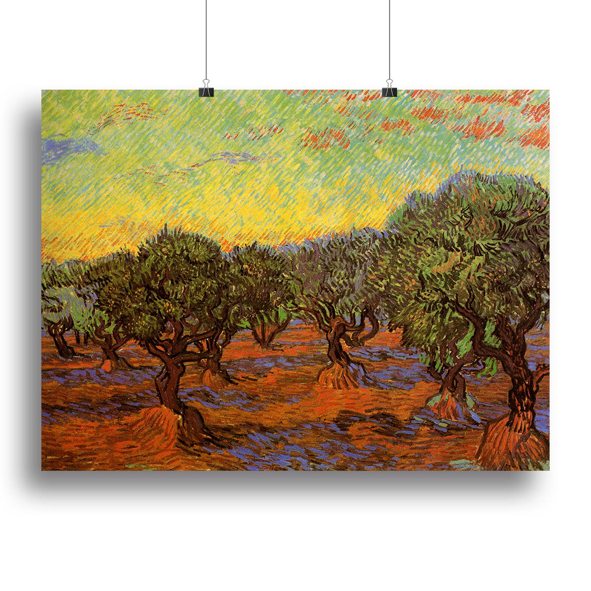 Olive Grove Orange Sky by Van Gogh Canvas Print or Poster - Canvas Art Rocks - 2