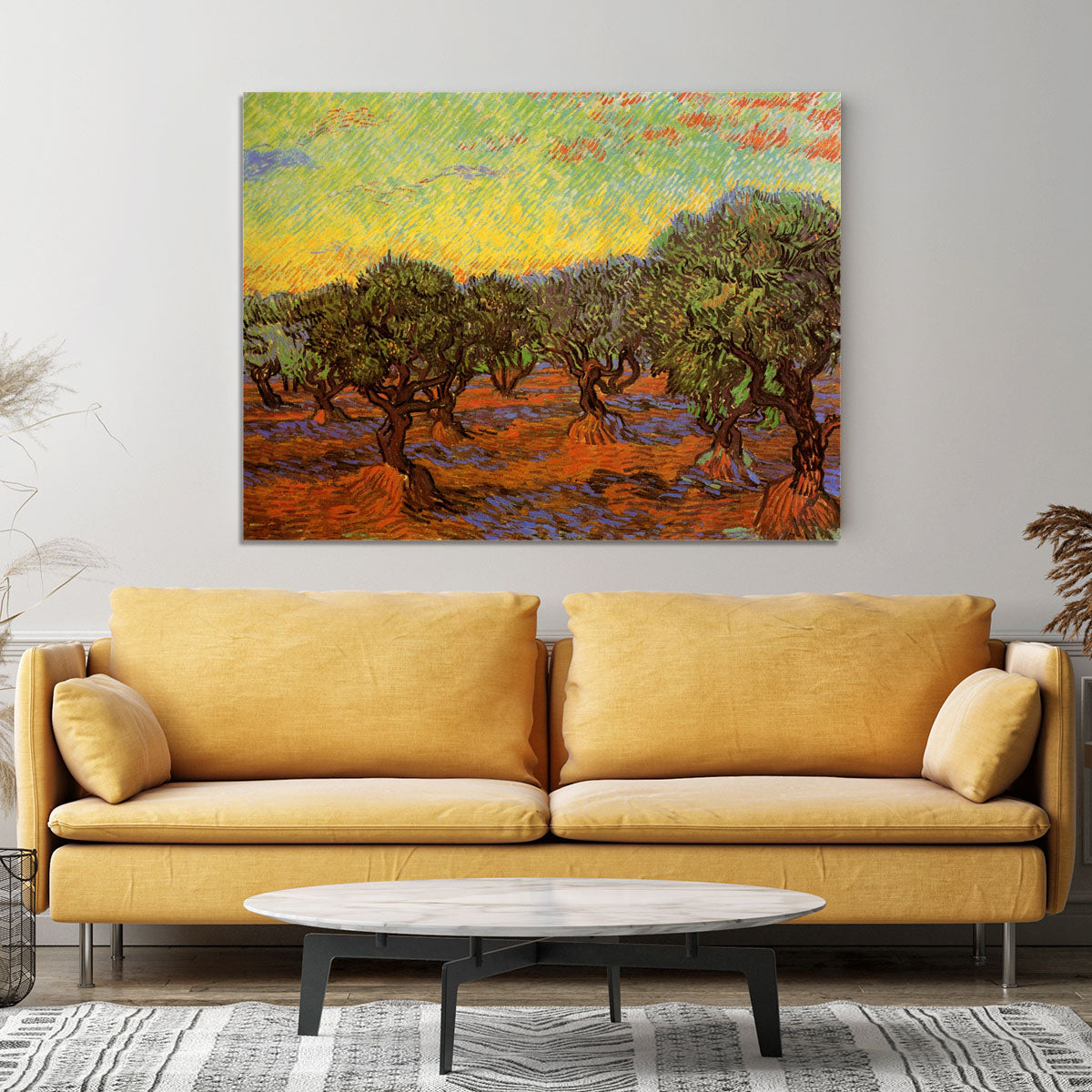 Olive Grove Orange Sky by Van Gogh Canvas Print or Poster - Canvas Art Rocks - 4