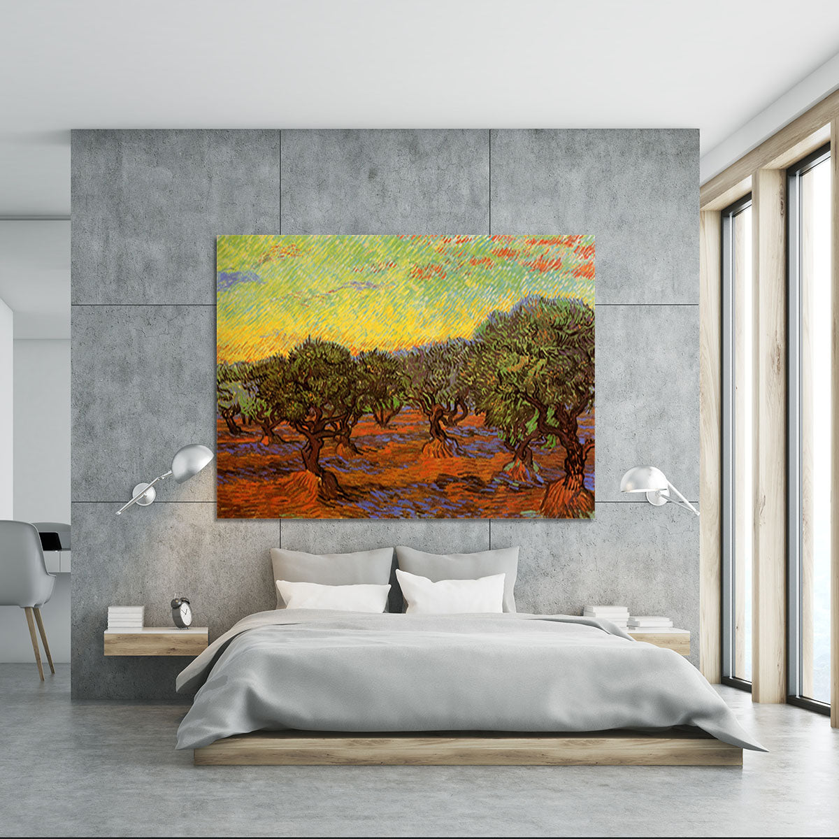 Olive Grove Orange Sky by Van Gogh Canvas Print or Poster - Canvas Art Rocks - 5