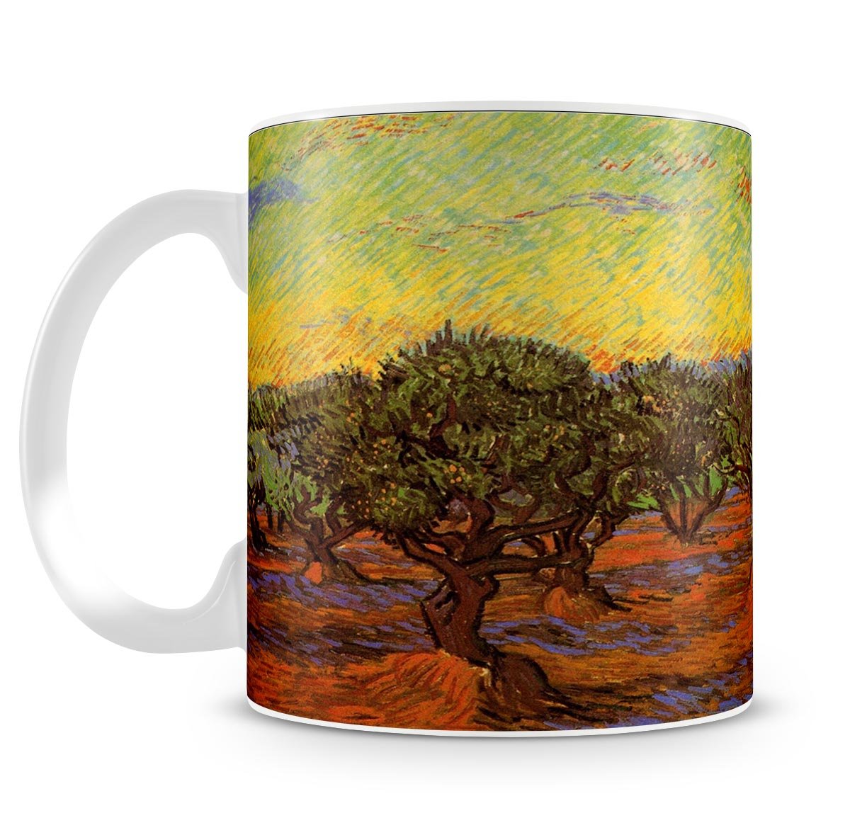 Olive Grove Orange Sky by Van Gogh Mug - Canvas Art Rocks - 4