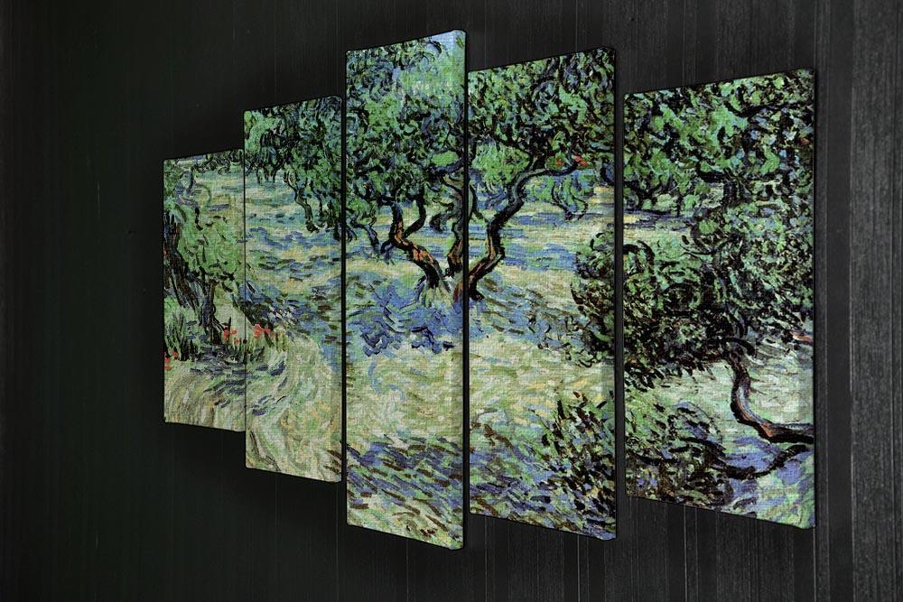 Olive Grove by Van Gogh 5 Split Panel Canvas - Canvas Art Rocks - 2