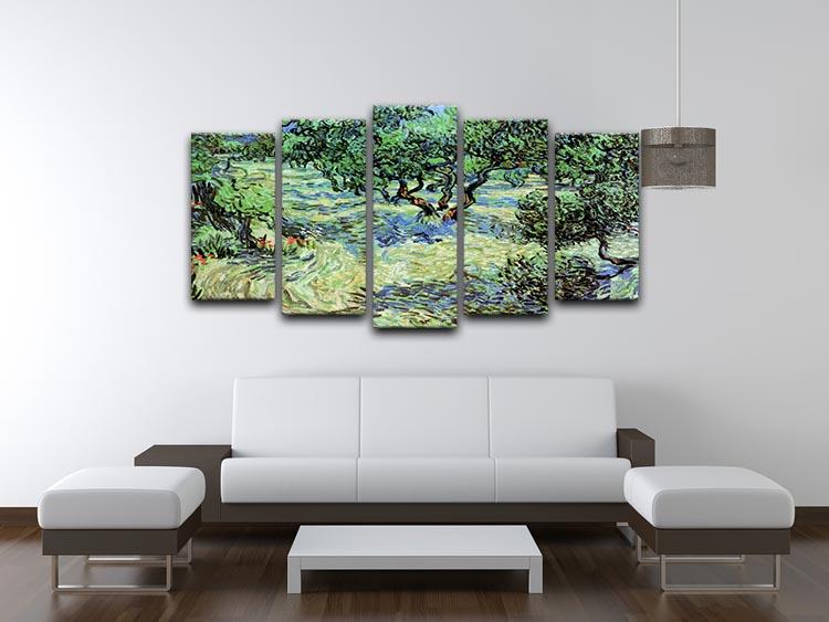 Olive Grove by Van Gogh 5 Split Panel Canvas - Canvas Art Rocks - 3