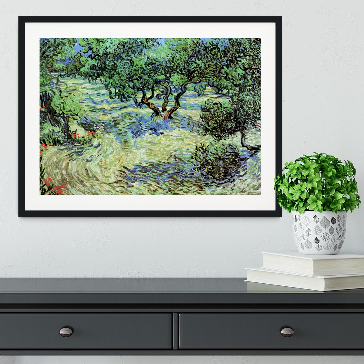 Olive Grove by Van Gogh Framed Print - Canvas Art Rocks - 1