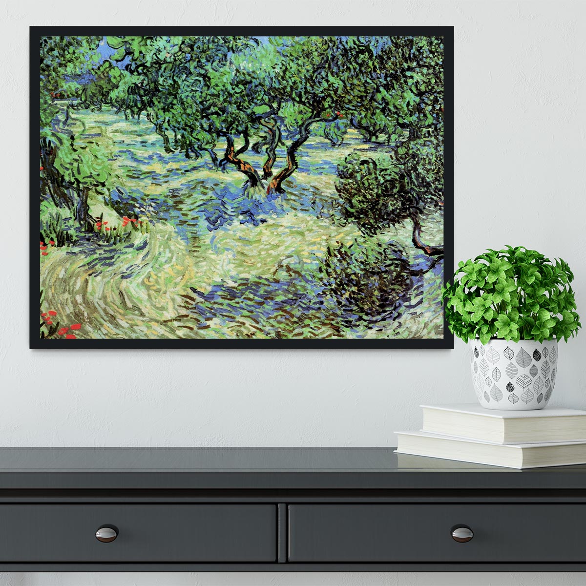 Olive Grove by Van Gogh Framed Print - Canvas Art Rocks - 2