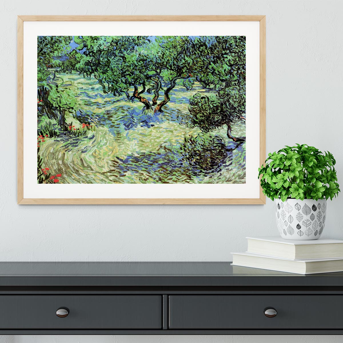 Olive Grove by Van Gogh Framed Print - Canvas Art Rocks - 3