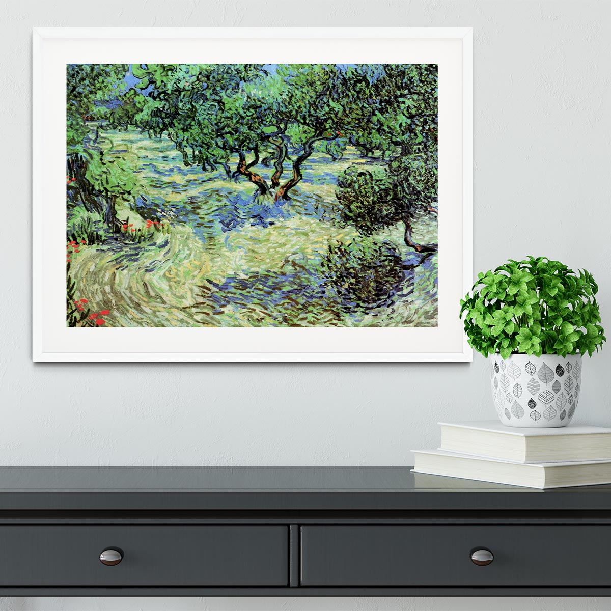 Olive Grove by Van Gogh Framed Print - Canvas Art Rocks - 5