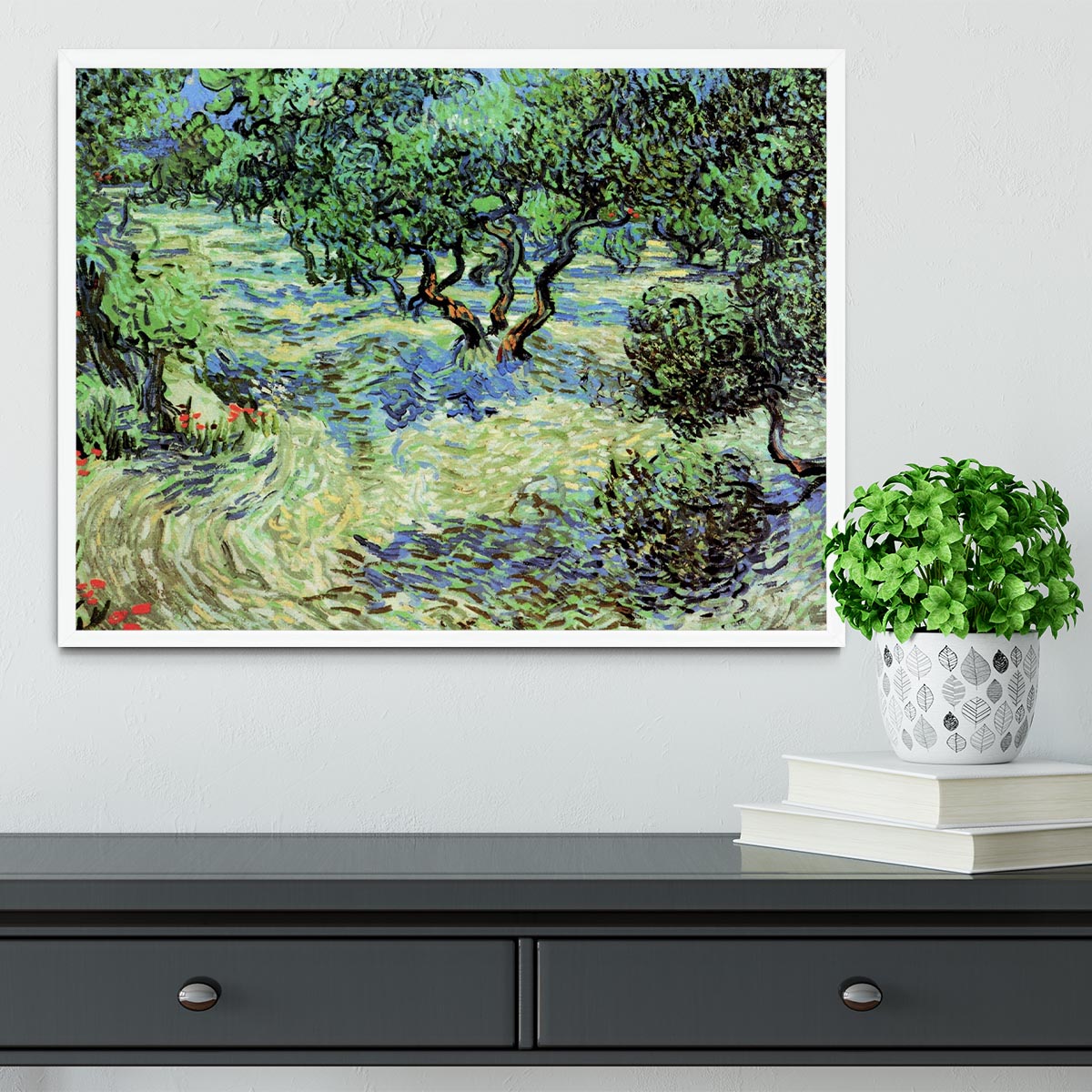 Olive Grove by Van Gogh Framed Print - Canvas Art Rocks -6