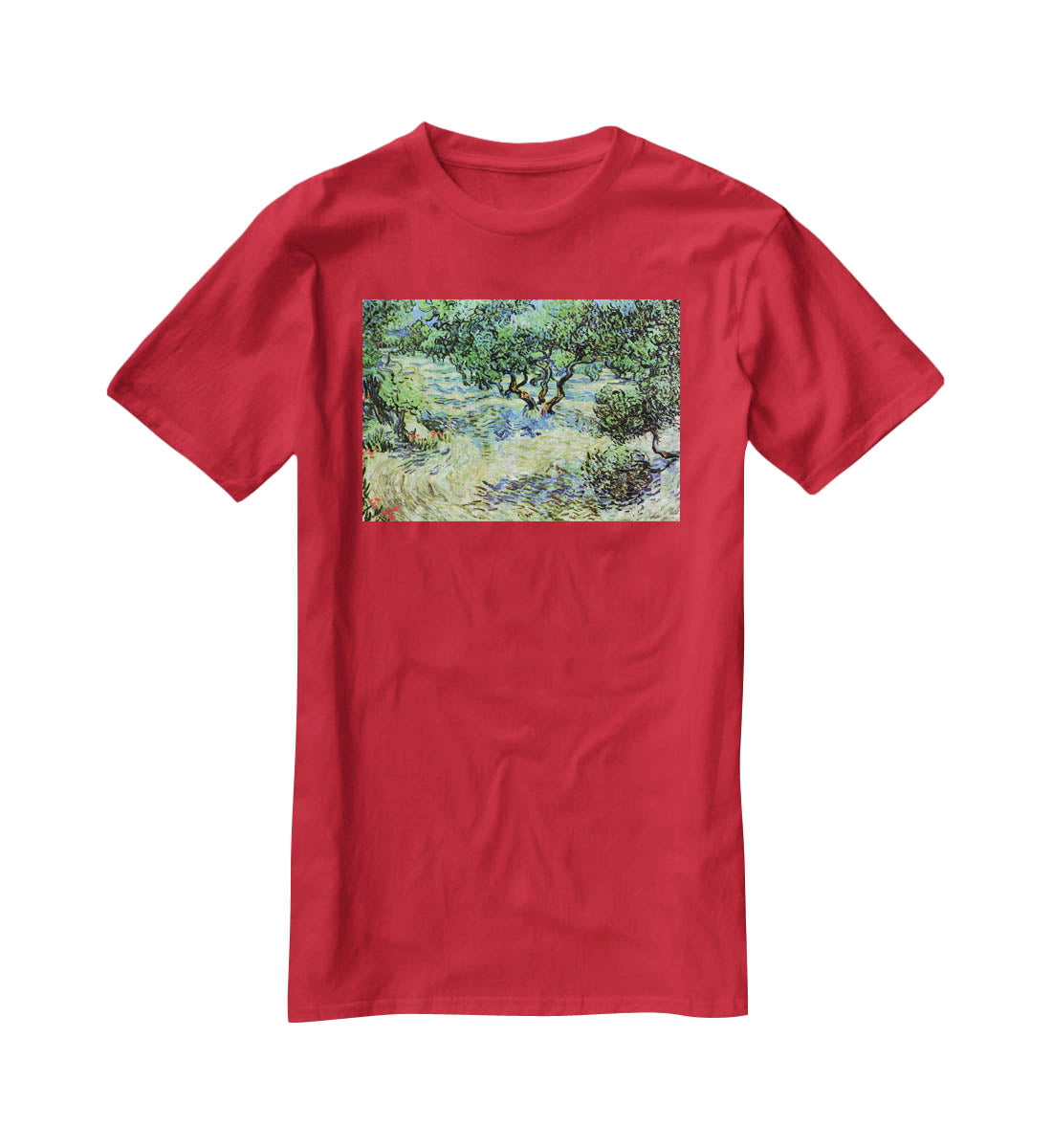 Olive Grove by Van Gogh T-Shirt - Canvas Art Rocks - 4