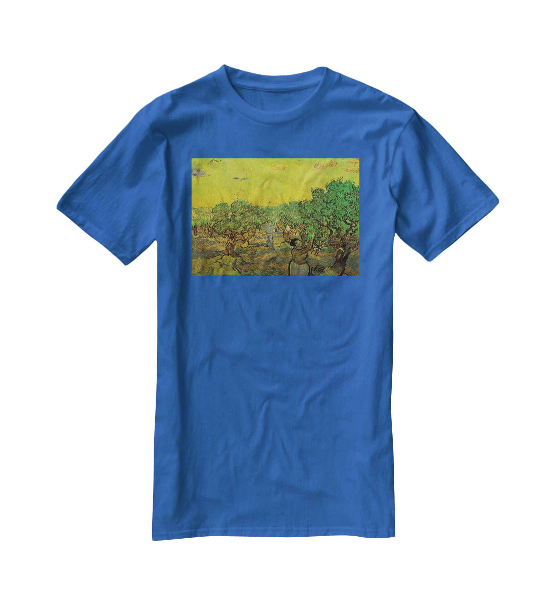 Olive Grove with Picking Figures by Van Gogh T-Shirt - Canvas Art Rocks - 2