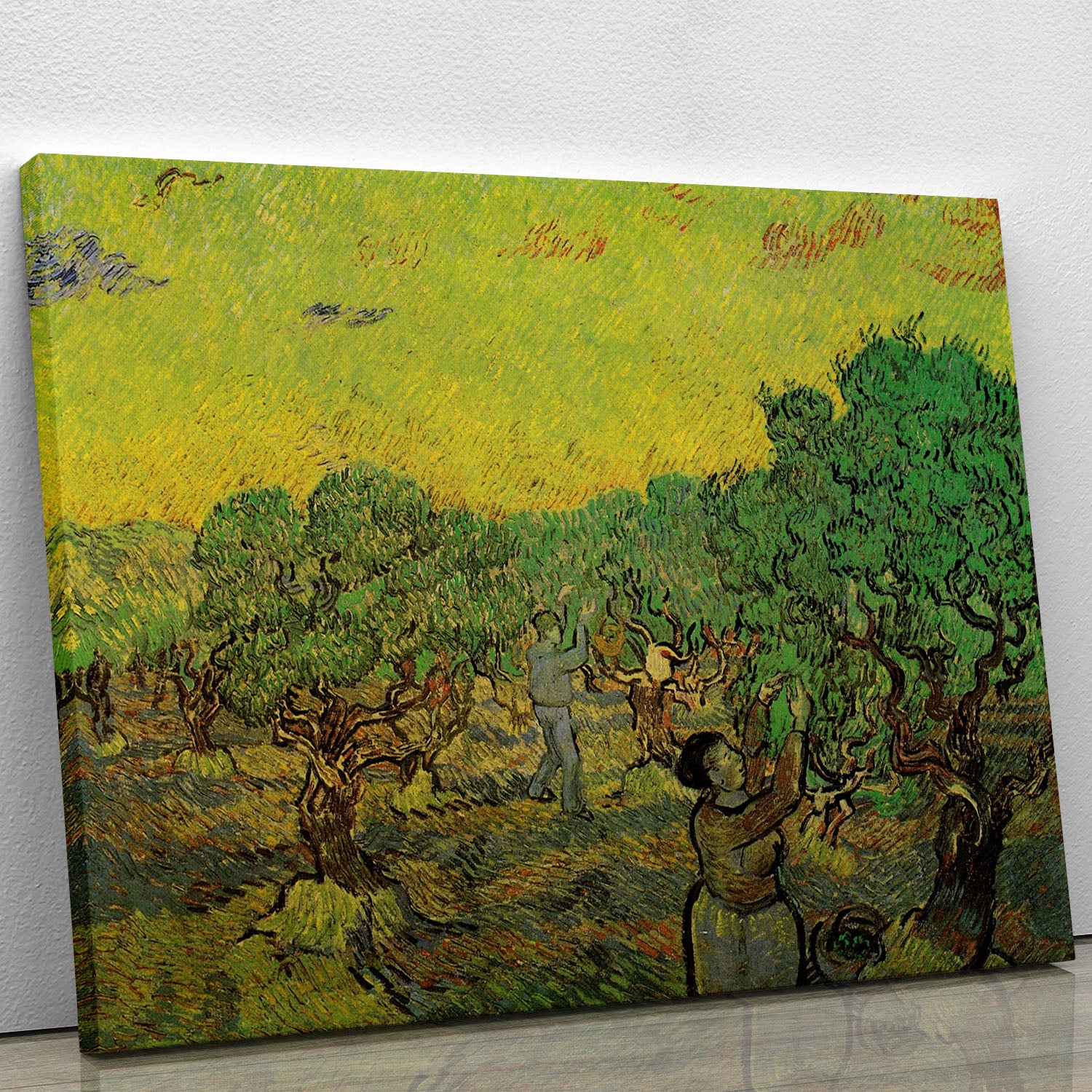 Olive Grove with Picking Figures by Van Gogh Canvas Print or Poster - Canvas Art Rocks - 1
