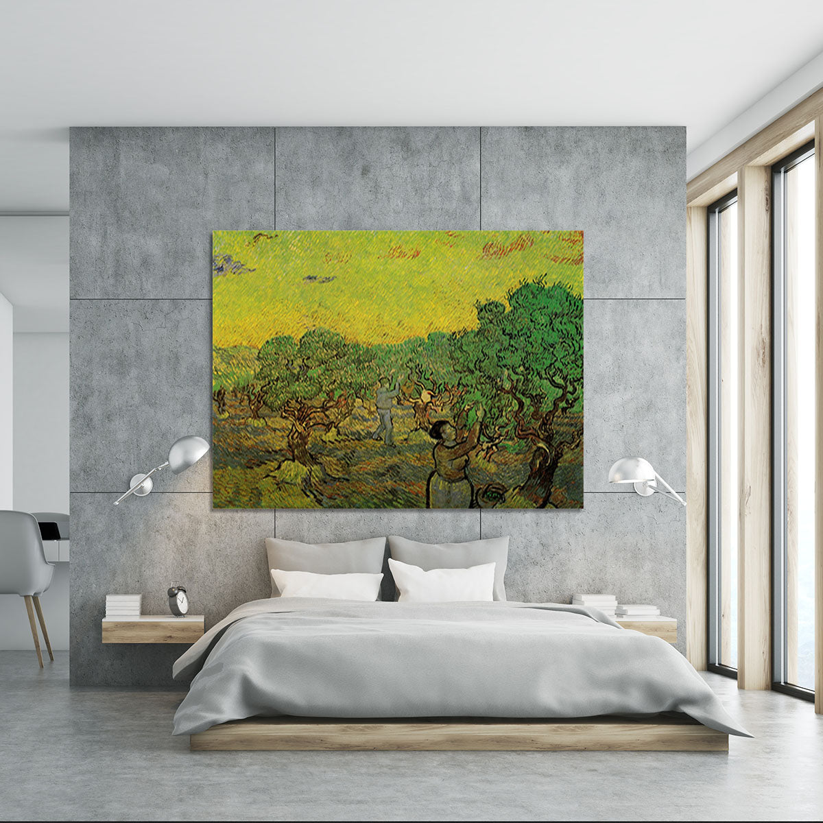 Olive Grove with Picking Figures by Van Gogh Canvas Print or Poster - Canvas Art Rocks - 5