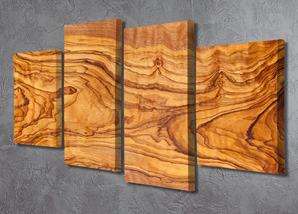 Olive tree wood slice 4 Split Panel Canvas - Canvas Art Rocks - 2