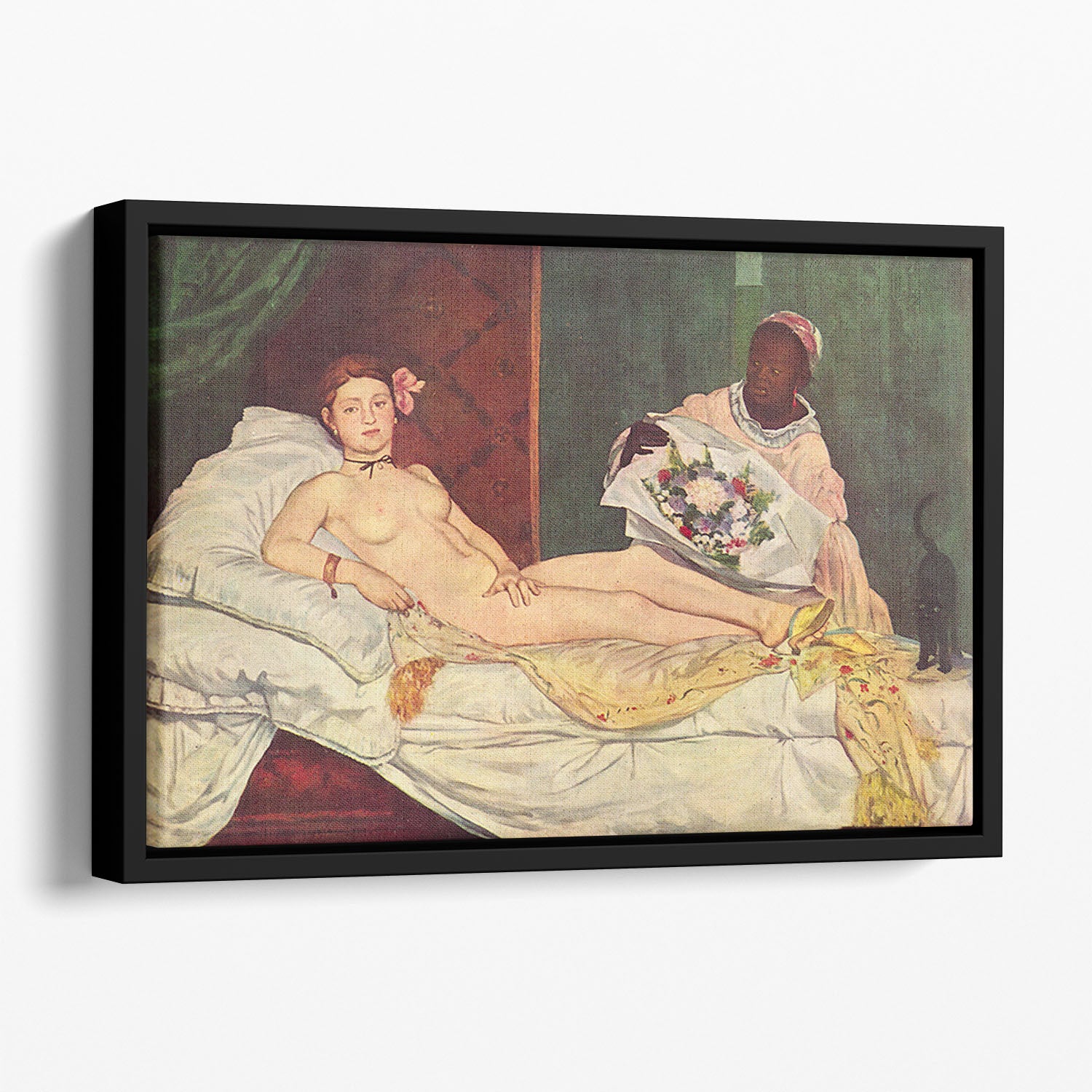 Olympia 1 by Manet Floating Framed Canvas