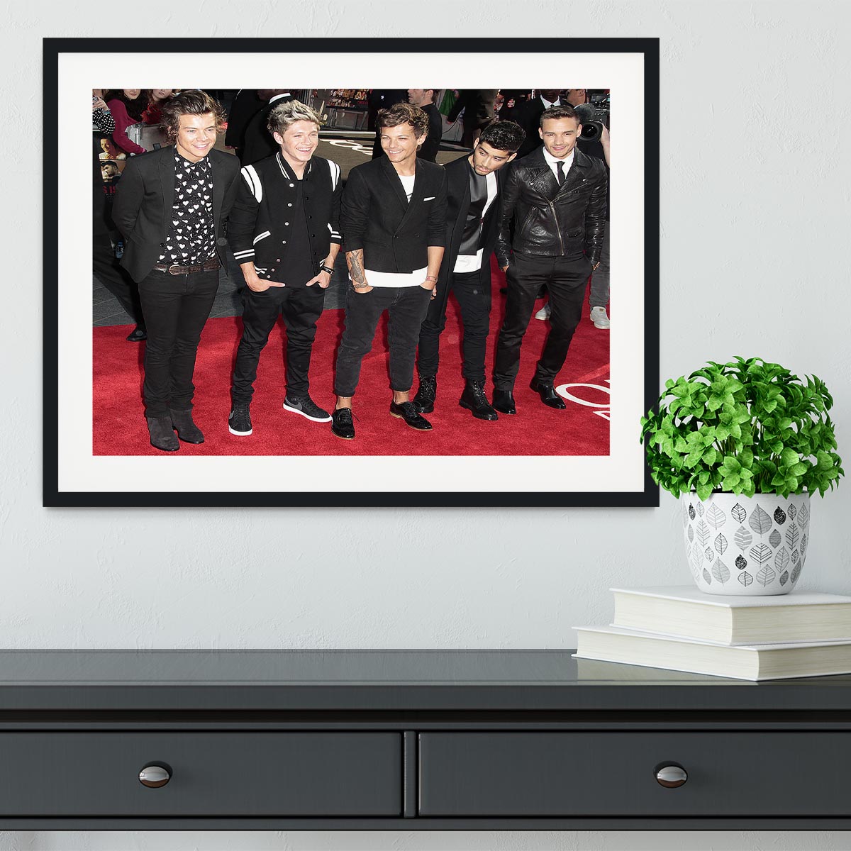 One Direction on the red carpet Framed Print - Canvas Art Rocks - 1