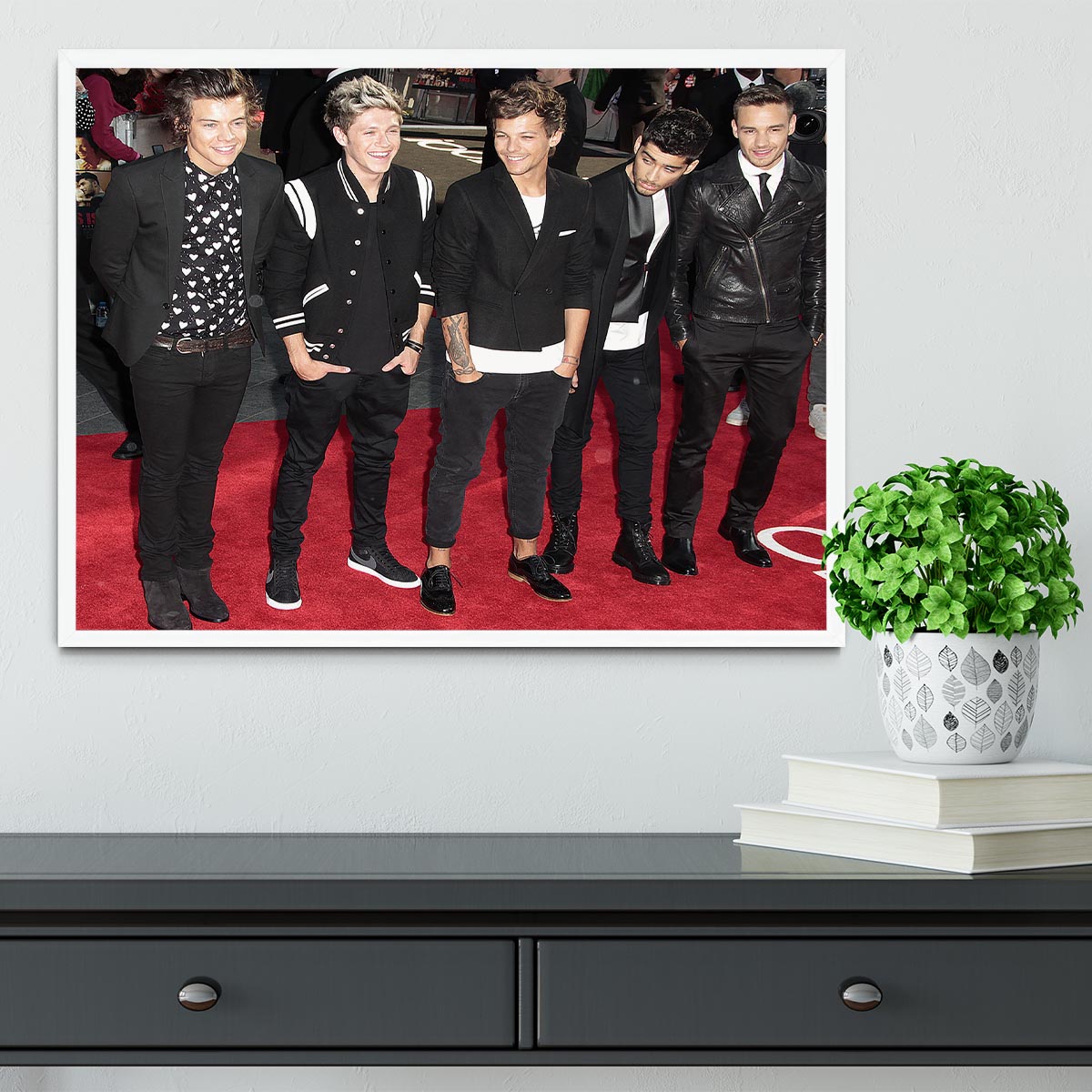 One Direction on the red carpet Framed Print - Canvas Art Rocks -6