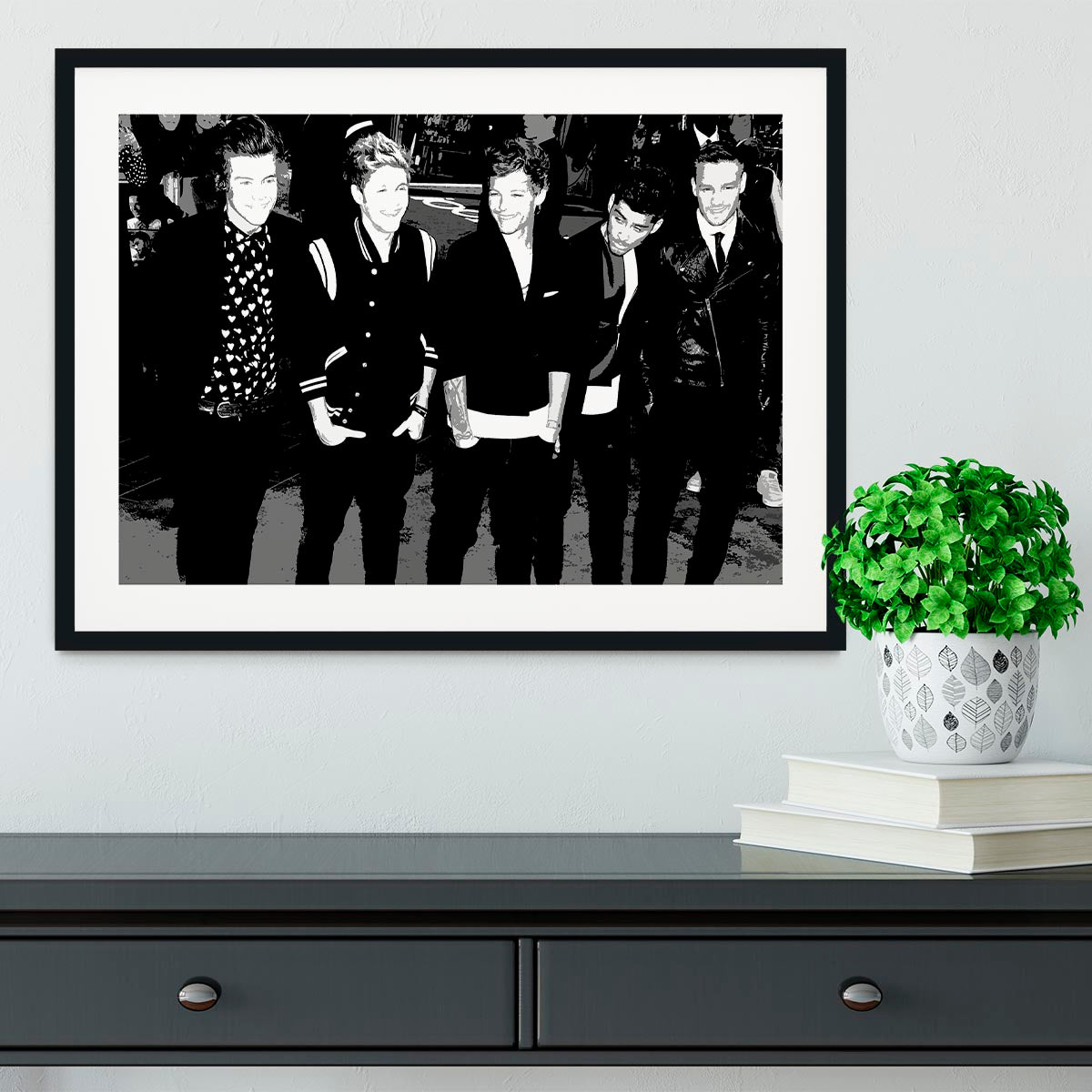 One Direction on the red carpet Pop Art Framed Print - Canvas Art Rocks - 1