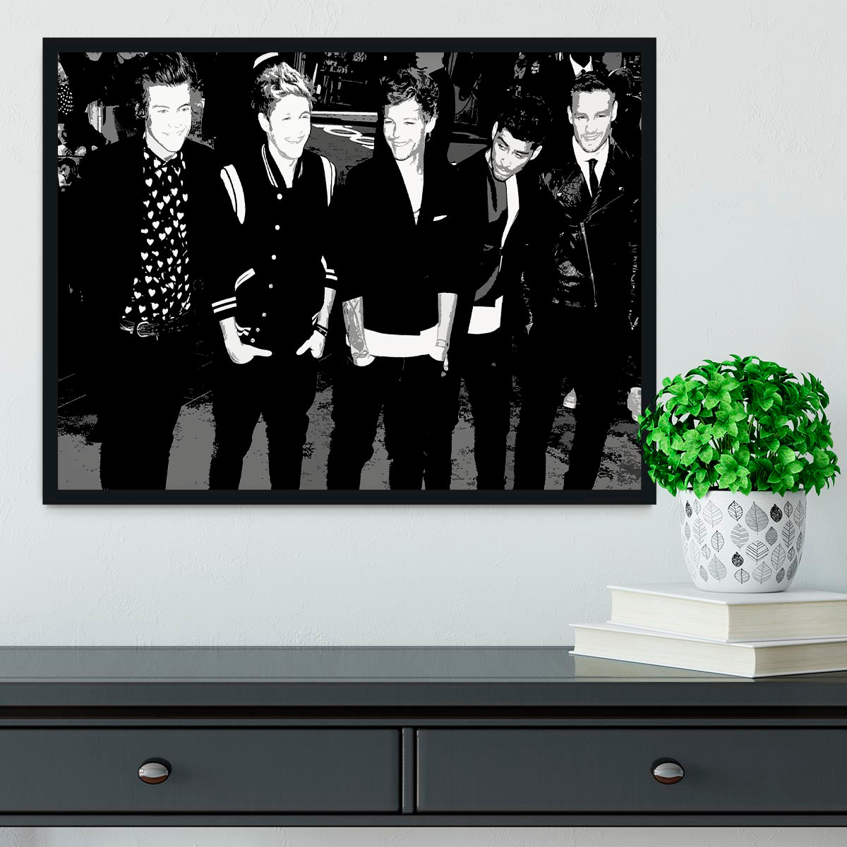 One Direction on the red carpet Pop Art Framed Print - Canvas Art Rocks - 2