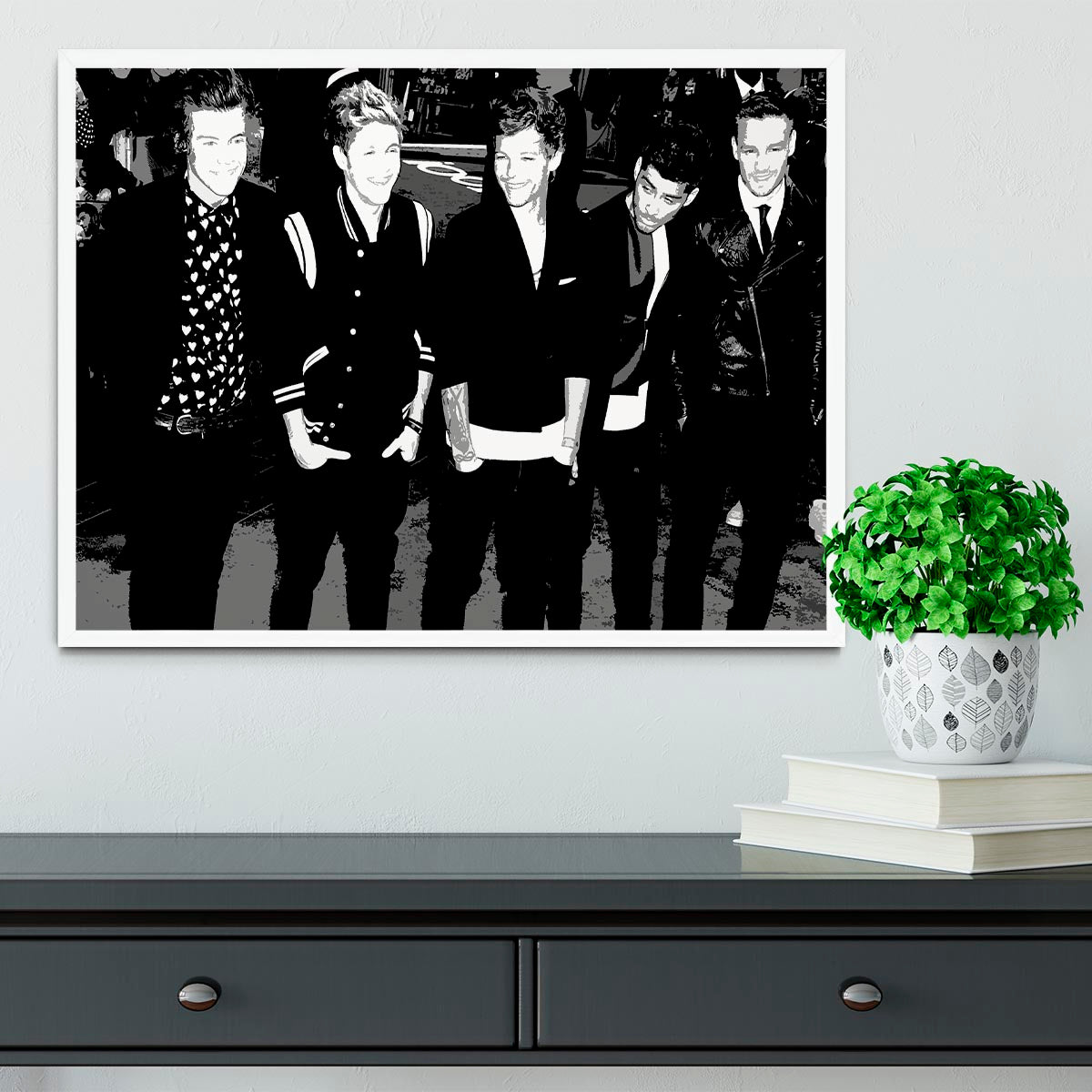 One Direction on the red carpet Pop Art Framed Print - Canvas Art Rocks -6