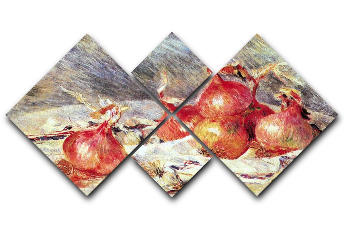 Onions by Renoir 4 Square Multi Panel Canvas  - Canvas Art Rocks - 1