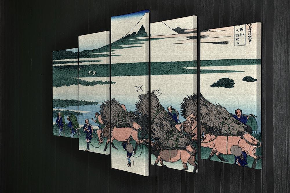 Ono Shindon in the Suraga province by Hokusai 5 Split Panel Canvas - Canvas Art Rocks - 2