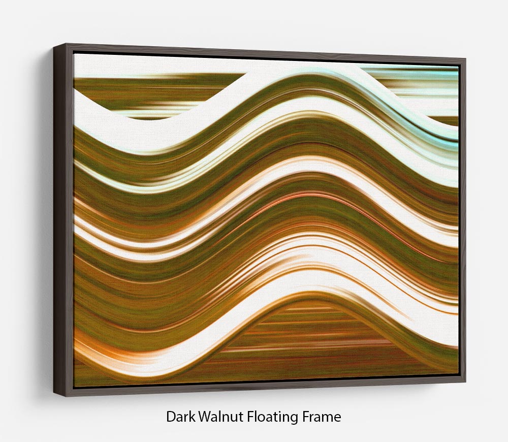 Orange Wave Floating Frame Canvas - Canvas Art Rocks - 5