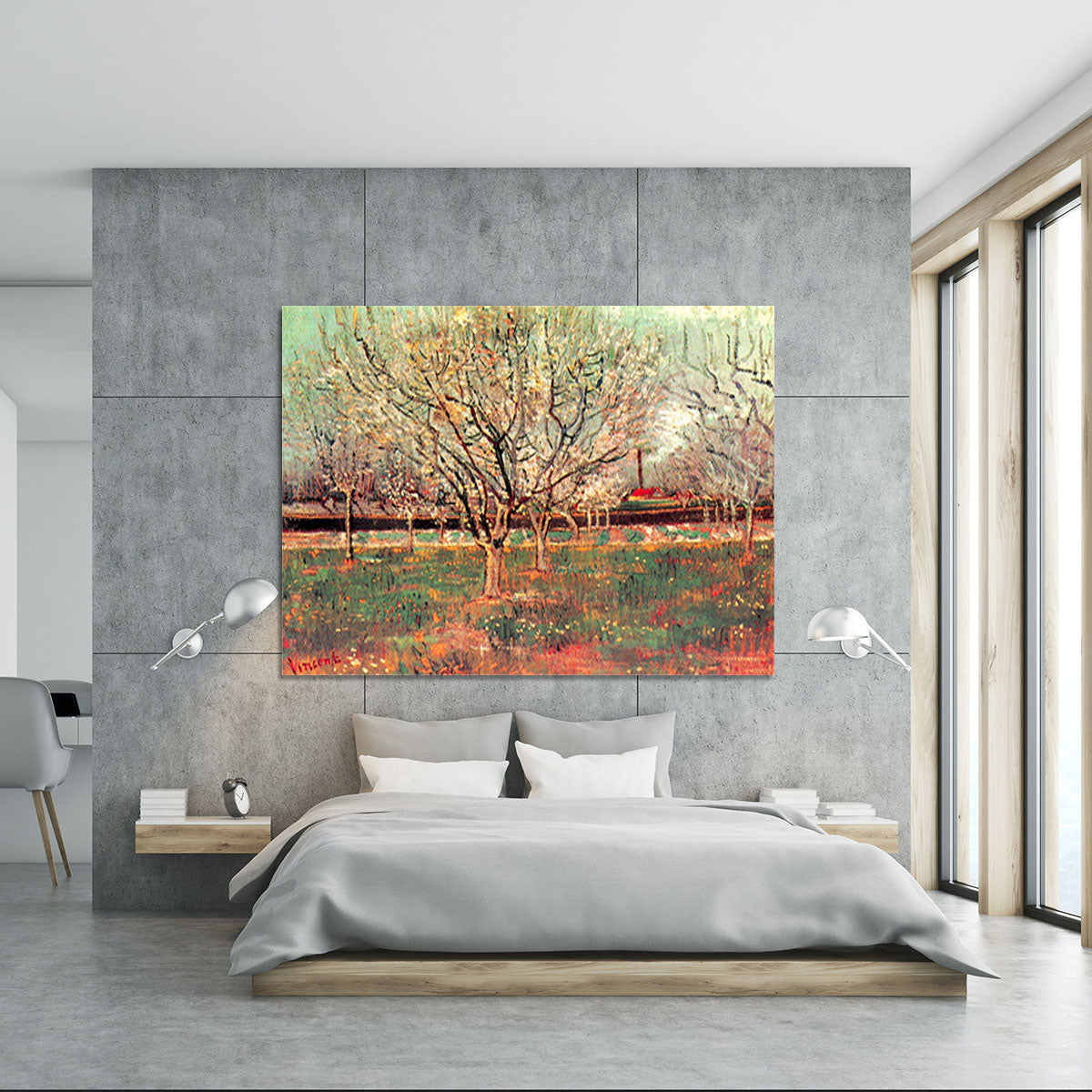 Orchard in Blossom Plum Trees by Van Gogh Canvas Print or Poster - Canvas Art Rocks - 5