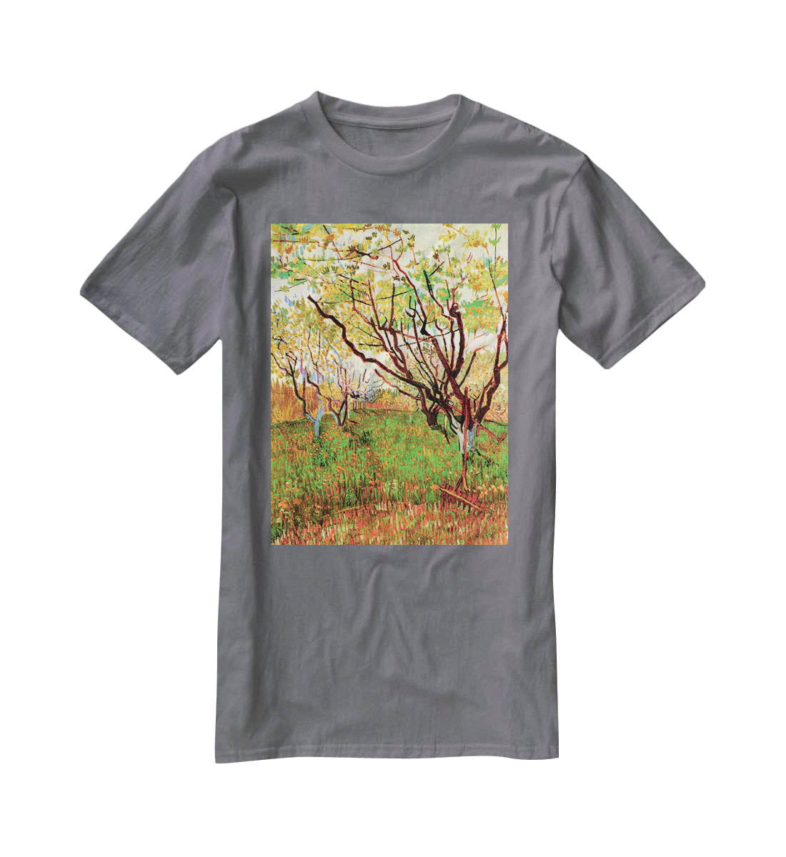Orchard in Blossom by Van Gogh T-Shirt - Canvas Art Rocks - 3