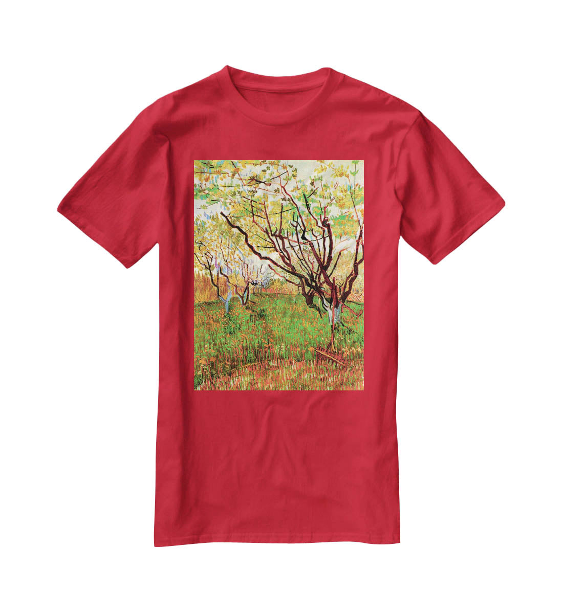 Orchard in Blossom by Van Gogh T-Shirt - Canvas Art Rocks - 4