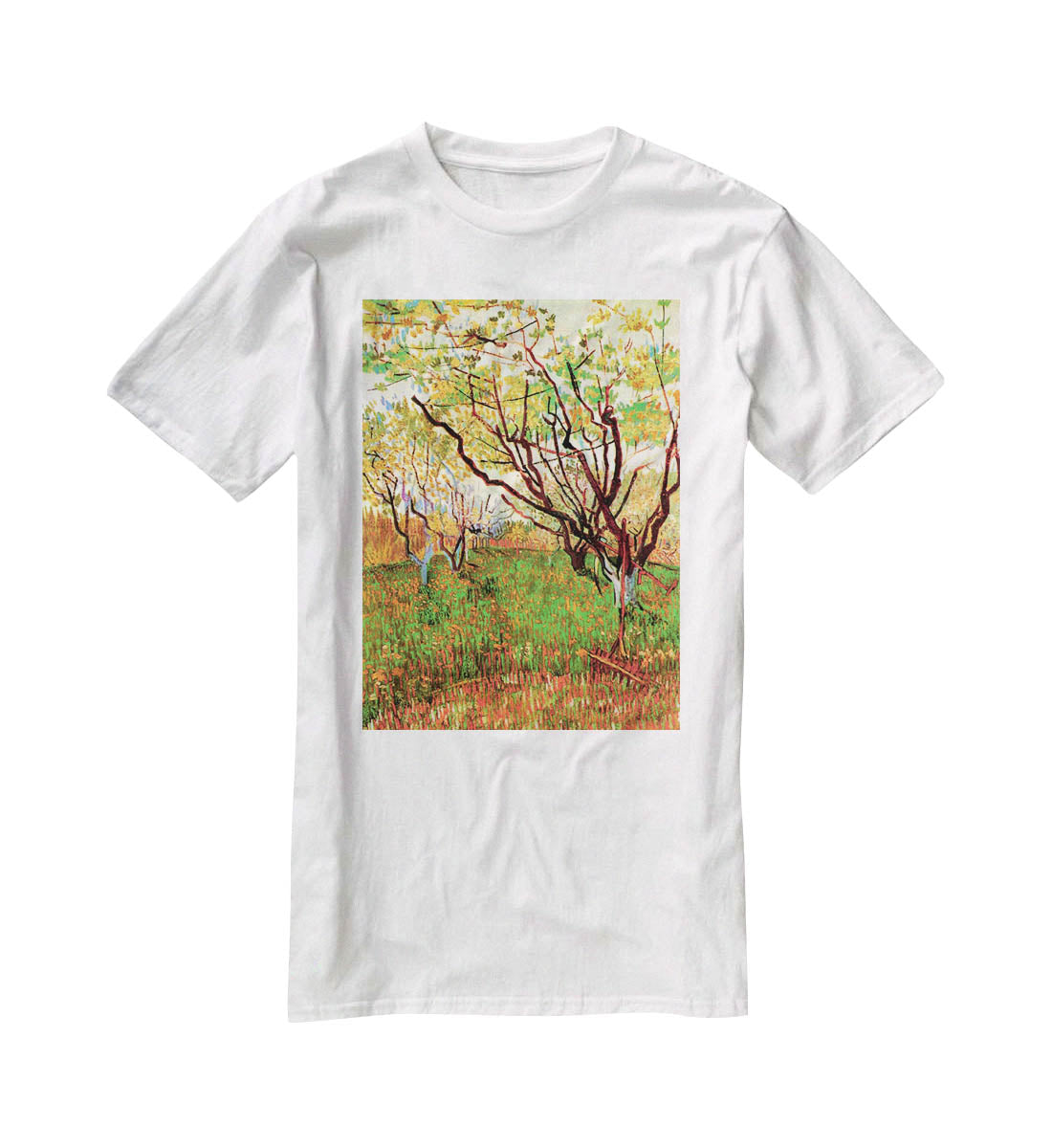 Orchard in Blossom by Van Gogh T-Shirt - Canvas Art Rocks - 5