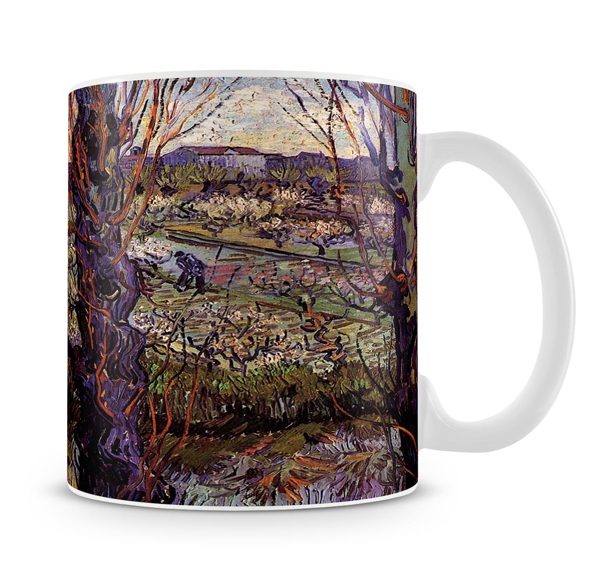 Orchard in Blossom with View of Arles by Van Gogh Mug - Canvas Art Rocks - 4