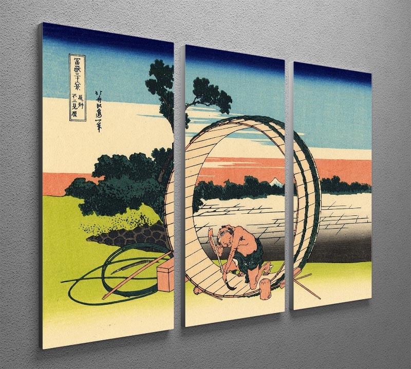 Owari province by Hokusai 3 Split Panel Canvas Print - Canvas Art Rocks - 2