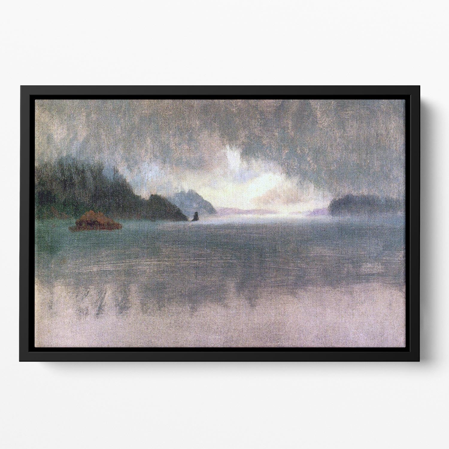 Pacific Northwest by Bierstadt Floating Framed Canvas - Canvas Art Rocks - 2